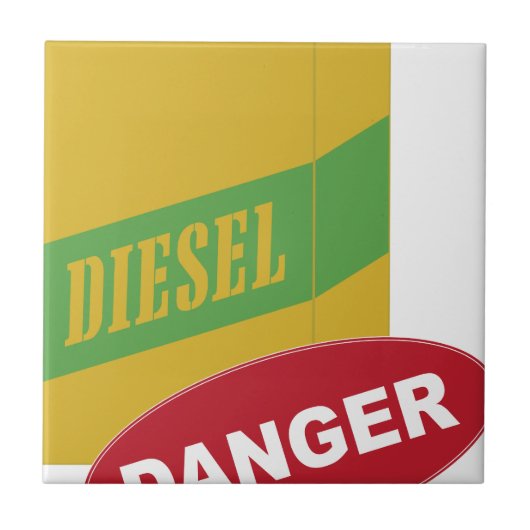 Carreau Le diesel de danger peut (Devant)