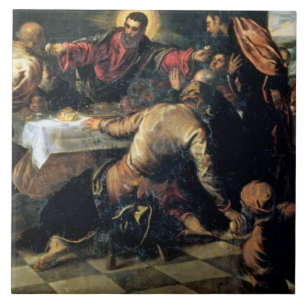 Carreau Le dîner chez Emmaus (huile sur la toile)