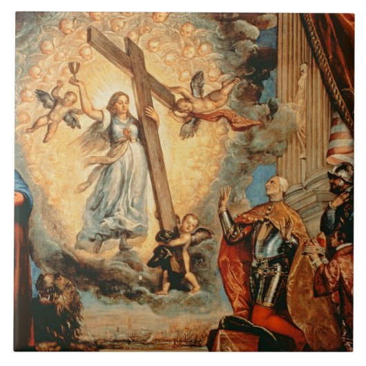 Carreau Le doge Grimani se mettant à genoux avant la foi (Devant)