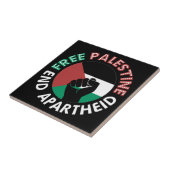 Carreau Le drapeau de l'apartheid de la Palestine libre es (Côté)