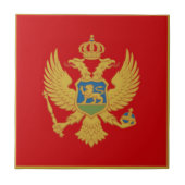 Carreau Le drapeau de Monténégro (Devant)