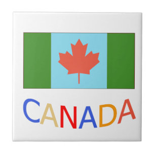 Carreau Le drapeau patriotique du Canada. Fête du Canada.