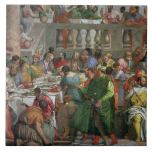 Carreau Le festin de mariage chez Cana, détail de régale