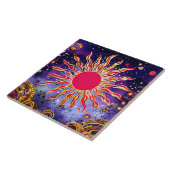 Carreau "Le feu de la danse du Cosmos" Le Soleil (Côté)