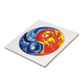 Carreau Le feu et glace Yin-Yang (Côté)