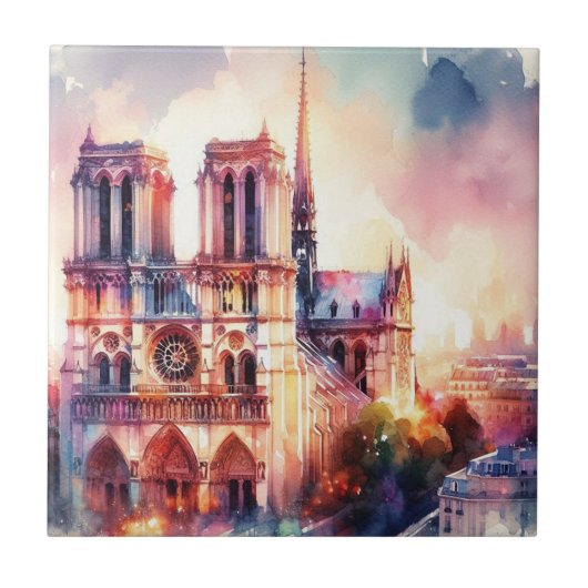 Carreau Le feu Notre-Dame (Devant)