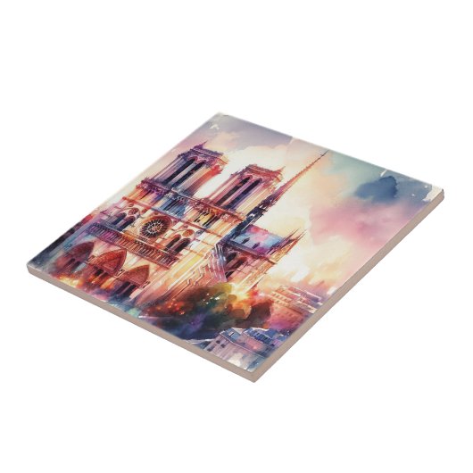 Carreau Le feu Notre-Dame (Côté)