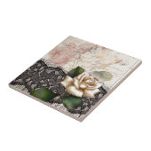 Carreau le Français scripts le rose blanc de victorian (Côté)