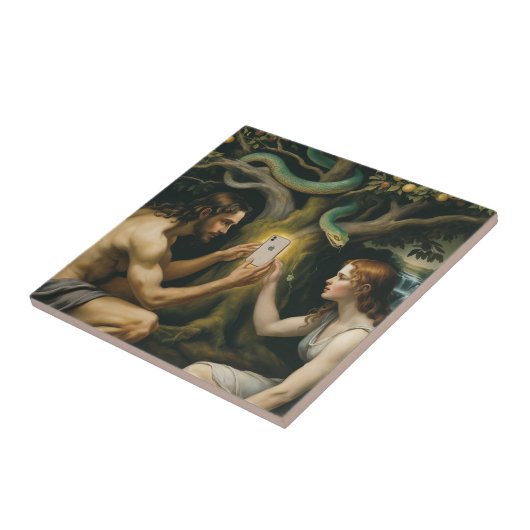 Carreau Le Fruit interdit - Adam et Eve (Côté)