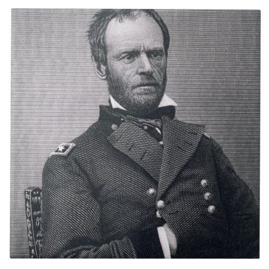 Carreau Le Général William Tecumseh Sherman, gravé après a (Devant)