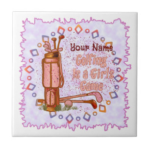 Carreau Le golf est un jeu pour filles