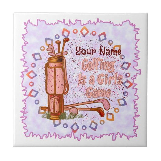 Carreau Le golf est un jeu pour filles (Devant)