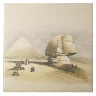 Carreau Le grand sphinx et les pyramides de Gizeh, de "E