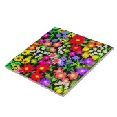 Carreau Le jardin coloré fleurit la tuile (Côté)