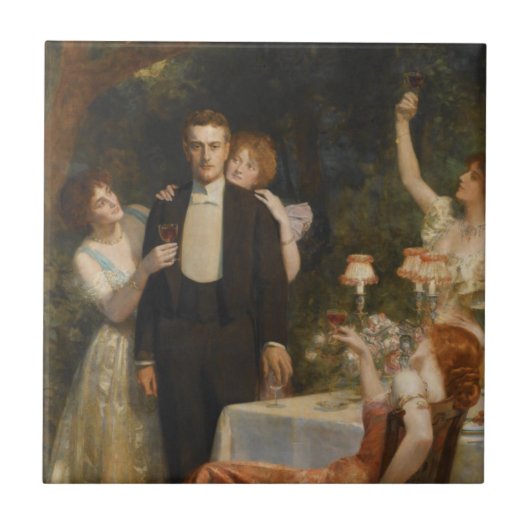 Carreau Le Jardin d'Armide (par John Collier) (Devant)
