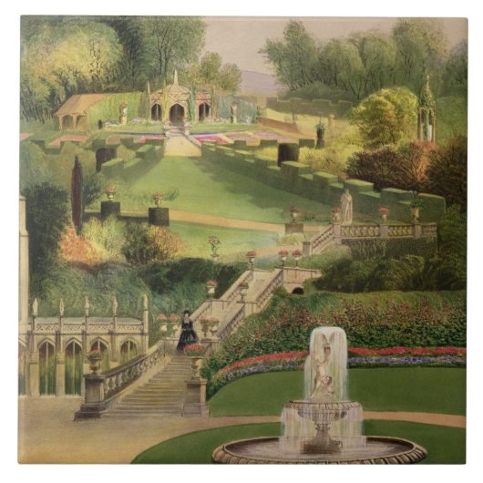 Carreau Le jardin du côté de colline, château Combe, de 'T (Devant)