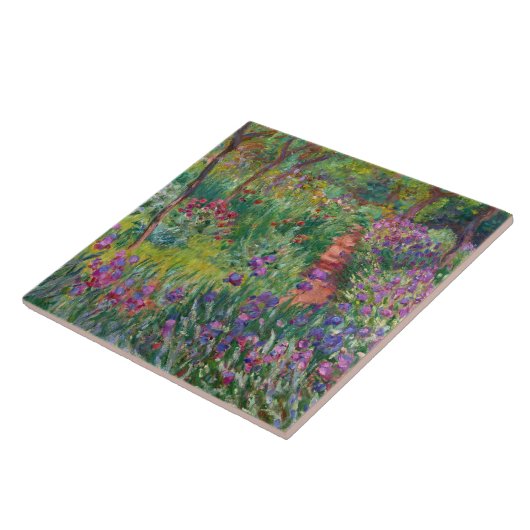 Carreau Le Jardin Iris De Giverny By Claude Monet (Côté)