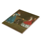 Carreau Le jeu de croquet, 1866 (huile sur la toile) (Côté)