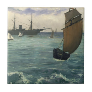 Carreau Le "Kearsarge" à Boulogne Edouard Manet Art