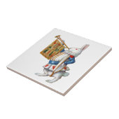 Carreau Le lapin blanc souffle la trompette au pays des (Côté)