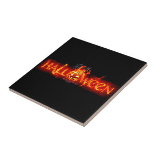 Carreau Le lettrage de SlipperyJoe's Halloween massivement