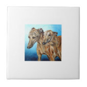 Carreau Le lévrier poursuit la tuile (Devant)