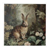 Carreau Le lièvre d'Antiquité de charme dans la forêt luxu (Devant)