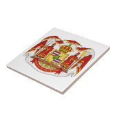 Carreau Le manteau des bras royal du royaume d'Hawaï (Côté)