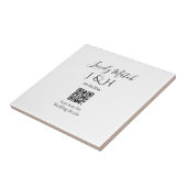 Carreau Le mariage d'ajouter le nom de couple QR code scan (Côté)