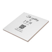 Carreau Le mariage d'ajouter le nom de couple QR code scan (Côté)