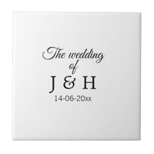 Carreau Le mariage d'ajouter le nom du couple date de la l