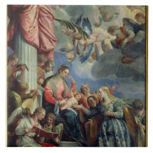 Carreau Le mariage mystique de St Catherine