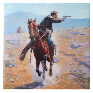 Carreau « Le messager » Art occidental de Charles Schreyvo