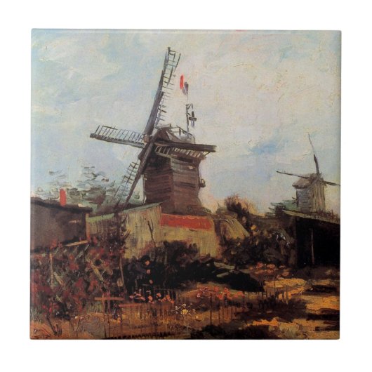 Carreau Le Moulin de Blute Fin par Vincent van Gogh (Devant)