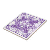 Carreau Le noeud celtique de trépied de tuile entrelacé (Côté)