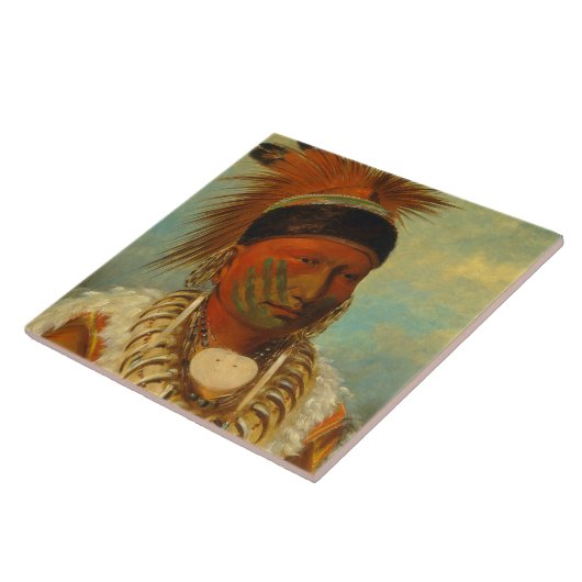 Carreau Le nuage blanc, chef principal de l'Iowas (Côté)