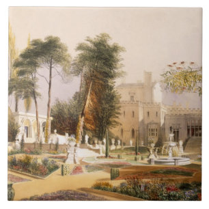 Carreau Le Parterre dans les jardins chez Wilton, le siège