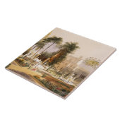 Carreau Le Parterre dans les jardins chez Wilton, le siège (Côté)