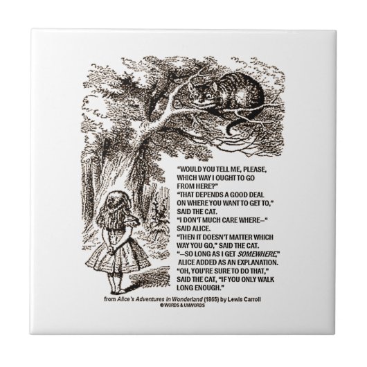 Carreau Le pays des merveilles qui manière je dois aller (Devant)