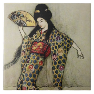 Carreau « Le Peigne d'or » par Warwick Goble