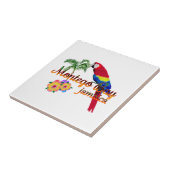 Carreau Le perroquet tropical jamaïcain de Montego Bay (Côté)