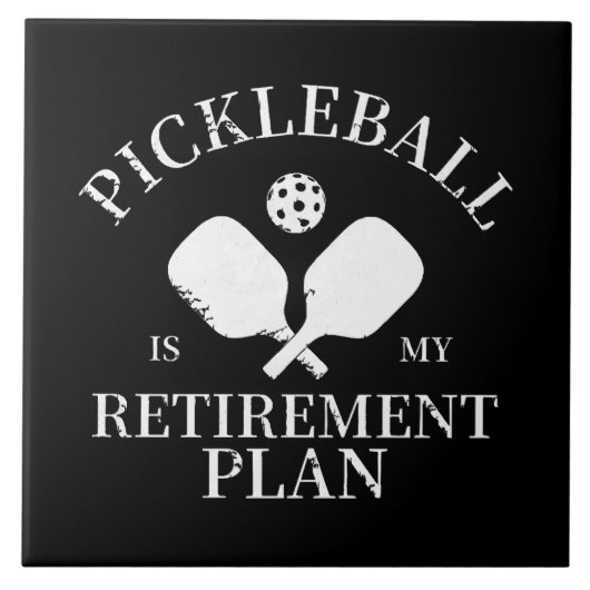 Carreau le pickleball est mon plante de retraite (Devant)