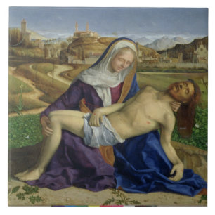 Carreau Le Pieta, c.1505 (huile sur panneau) (restor 1996