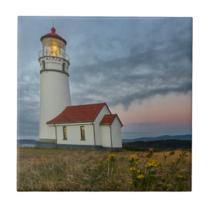Carreau le plus ancien phare de l'Oregon au cap Blanco Sta
