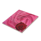 Carreau Le poème de petite-fille - soie rose et s'est levé (Côté)