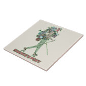 Carreau Le poney de Shanks randonneur drôle marche (Côté)