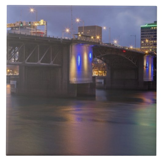 Carreau Le pont Morrison au-dessus de la rivière Willamett (Devant)