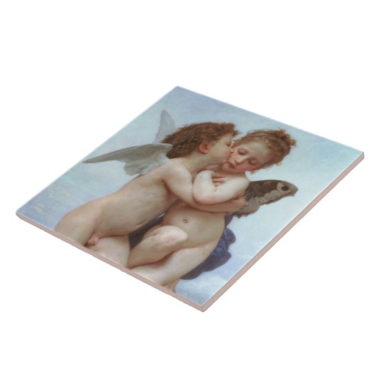 Carreau Le premier baiser, Amor et Psyche, Bouguereau (Côté)