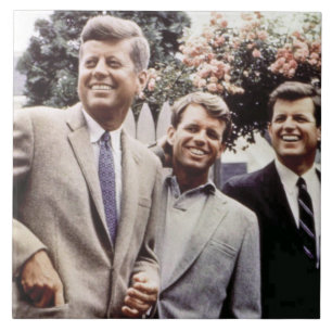 Carreau Le président américain John Kennedy & Robert & Ted