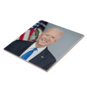 Carreau Le président Joe Biden Portrait de la Maison Blanc (Côté)